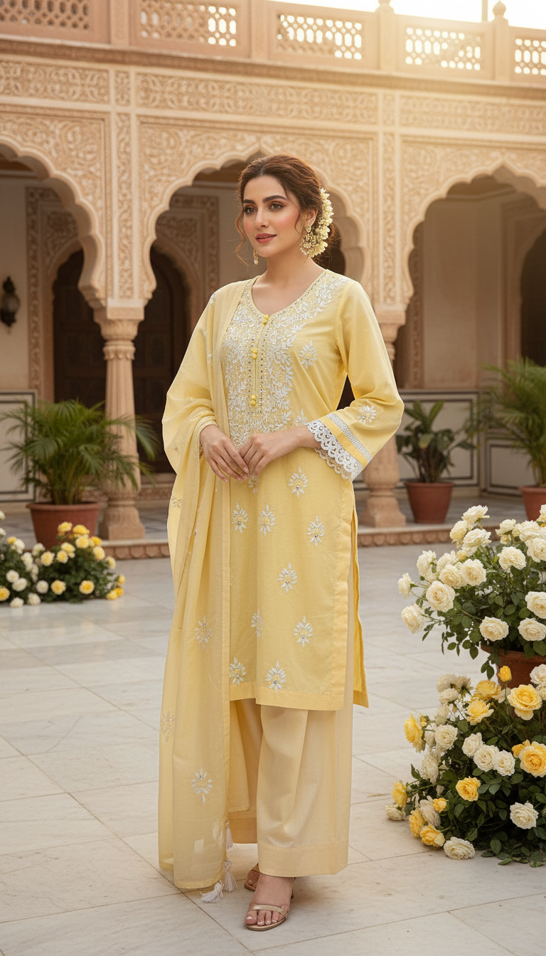 Bloom Embroidered Lawn Suit 3 Piece